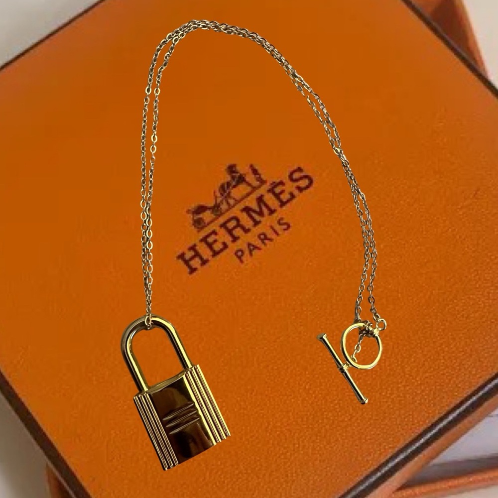 Hermes Lock Necklace